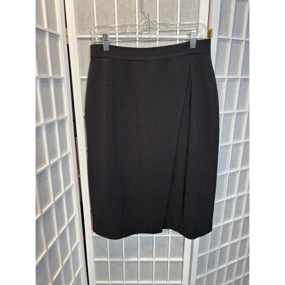 Beymen Gray WoolBlend Lightweight  Pencil Skirt Size 12 Dark Academia Vtg
